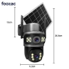 foozac solar-powered surveillance camera, low-power dual-lens dual-screen AOV surveillance details Picture